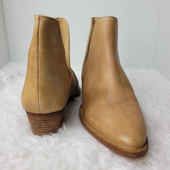 Free People Charm Double V Womens Size 6.5 Brown Leather Western Ankle Boots - Picture 6 of 10